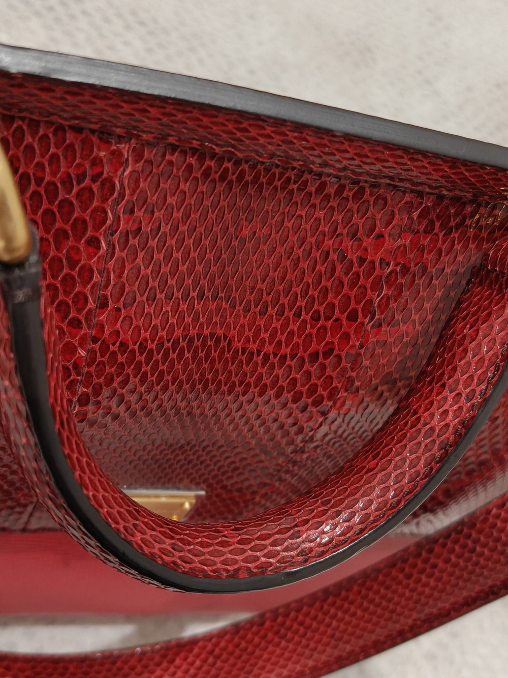 Exotic Snake DOLCE & GABBANA Large Sicily Bag | Red Python & Leather | Rare - Picture 3 of 10